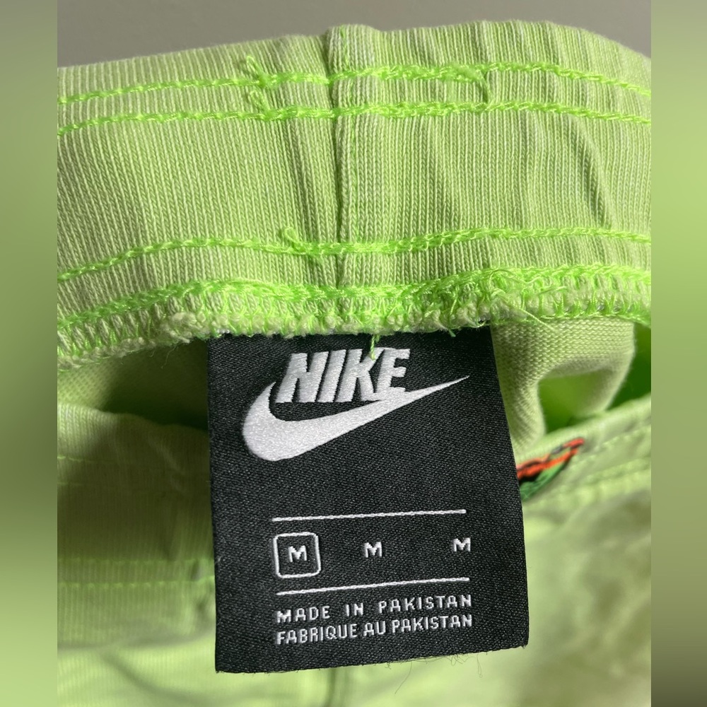 Nike Lime Green Shorts With Logos Size Medium - Picture 11 of 12